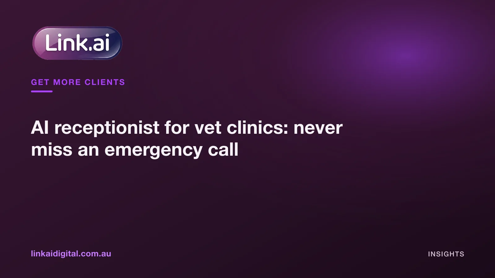 AI receptionist for vet clinics: never miss an emergency call