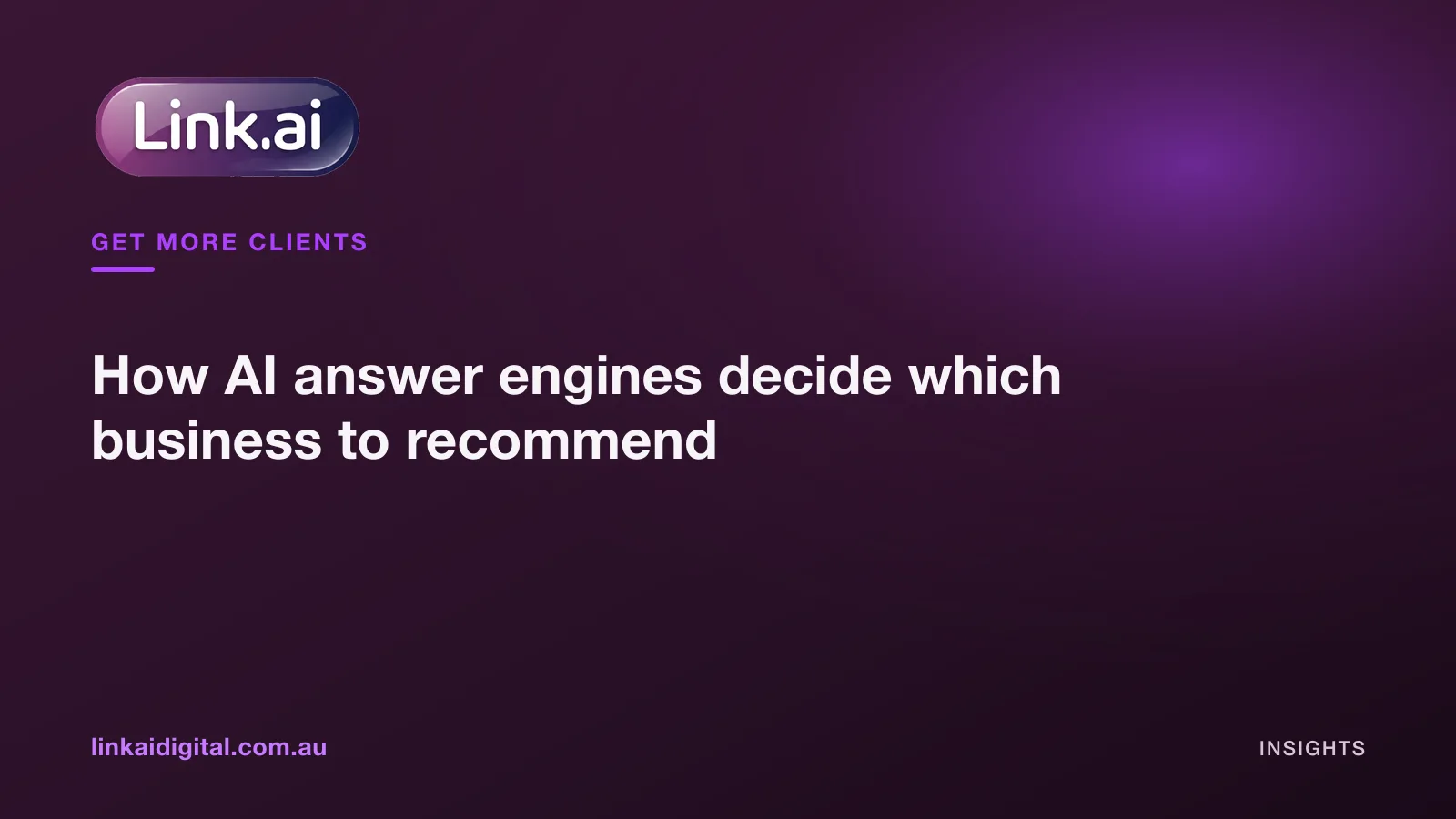 How AI answer engines decide which business to recommend