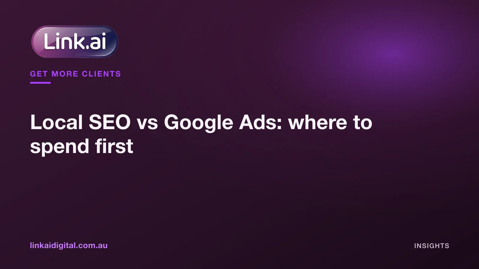 Local SEO vs Google Ads: where to spend first