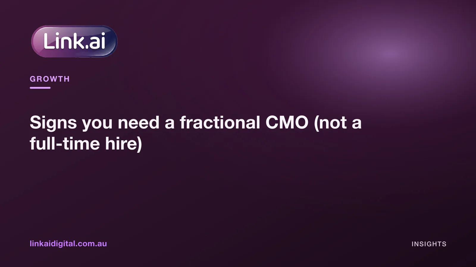 Signs you need a fractional CMO (not a full-time hire)